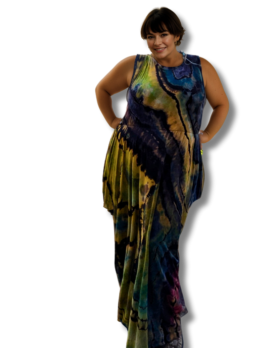 2X Plus Draped Maxi